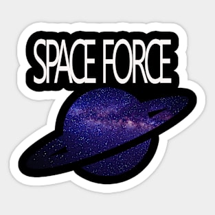 space force galaxy white Sticker